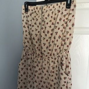 Strapless Romper With Pockets